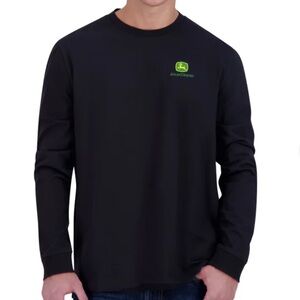 John Deere Black Long Sleeve Tee